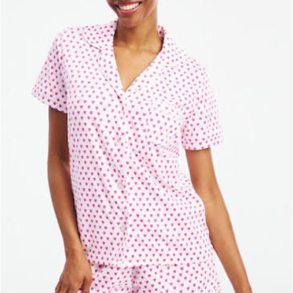 Roller Rabbit White and Pink Heart Pajama Set